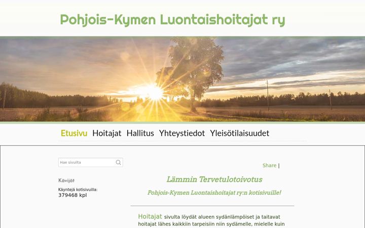 Screenshot of luontaishoitajat.com