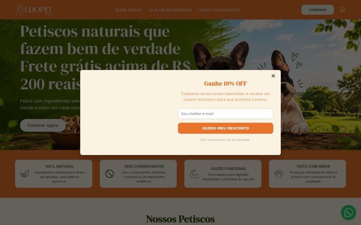 Screenshot of luopet.com.br