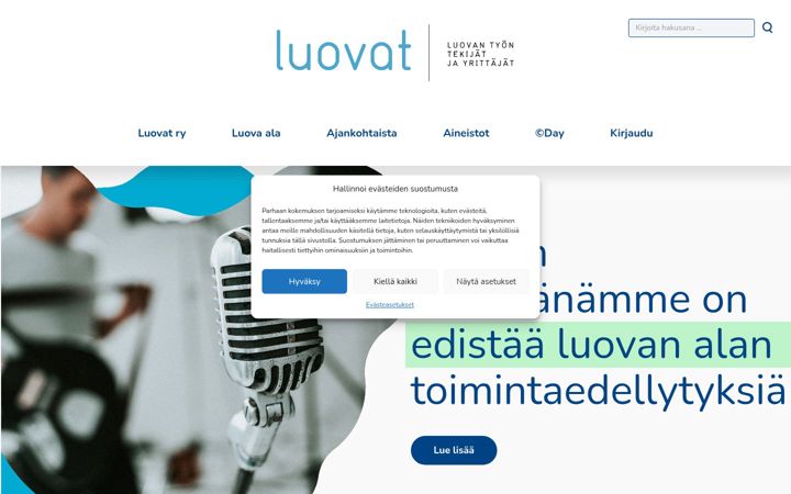 Screenshot of luovat.org