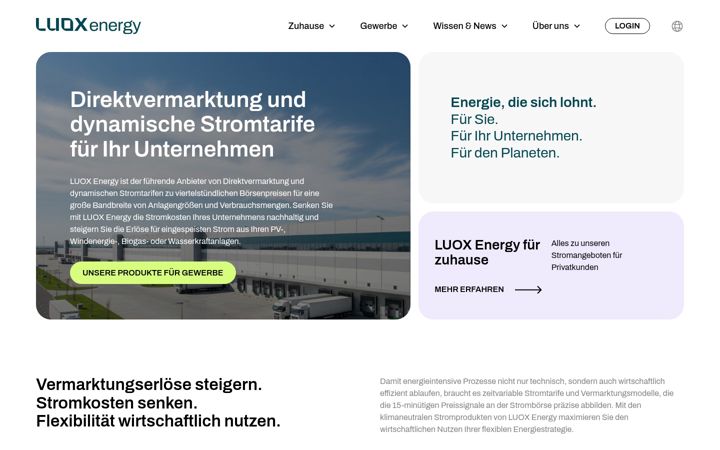 Screenshot of luox-energy.de