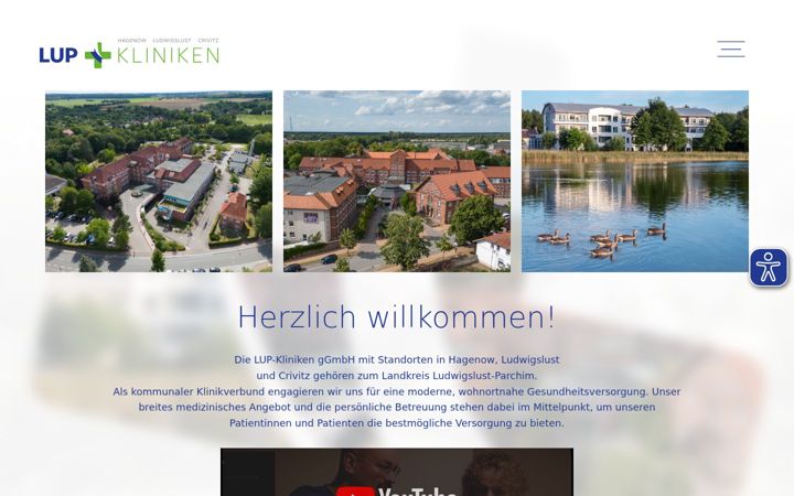 Screenshot of lup-kliniken.de