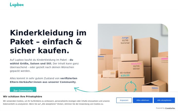 Screenshot of lupbox.de