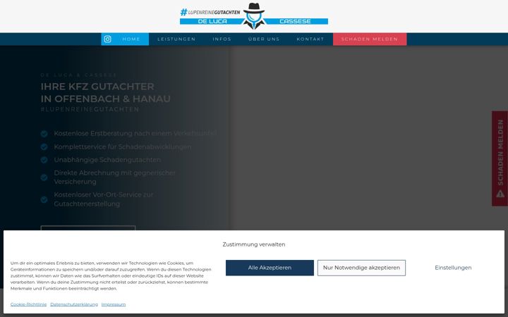 Screenshot of lupenreine-gutachten.de