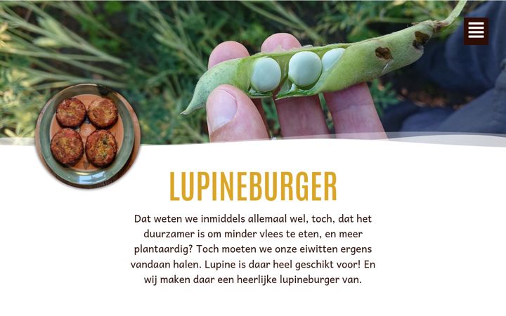 Screenshot of lupineburger.nl