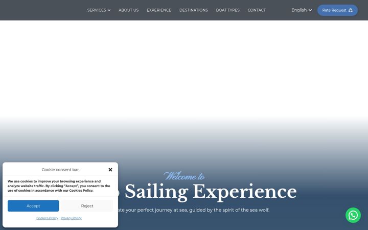 Screenshot of luposailingexperience.com