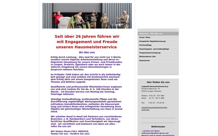 Screenshot of luppold-hausmeisterservice.de