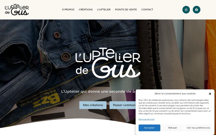 Screenshot of luptelierdegus.fr