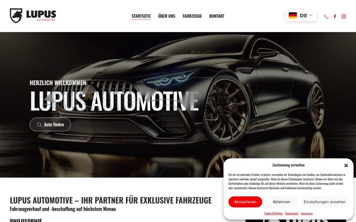 Screenshot of lupus-automotive.de