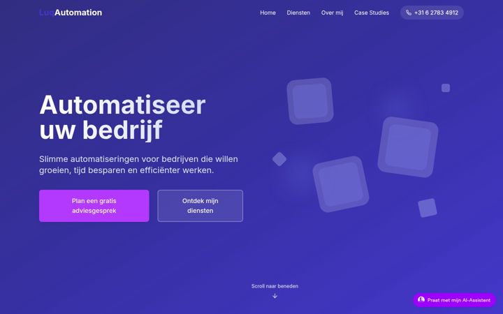 Screenshot of luqautomation.nl
