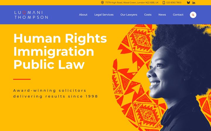 Screenshot of luqmanithompson.com