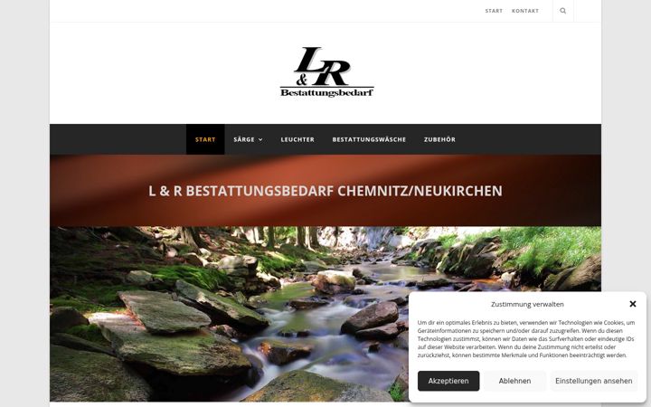 Screenshot of lur-bestattungsbedarf.de