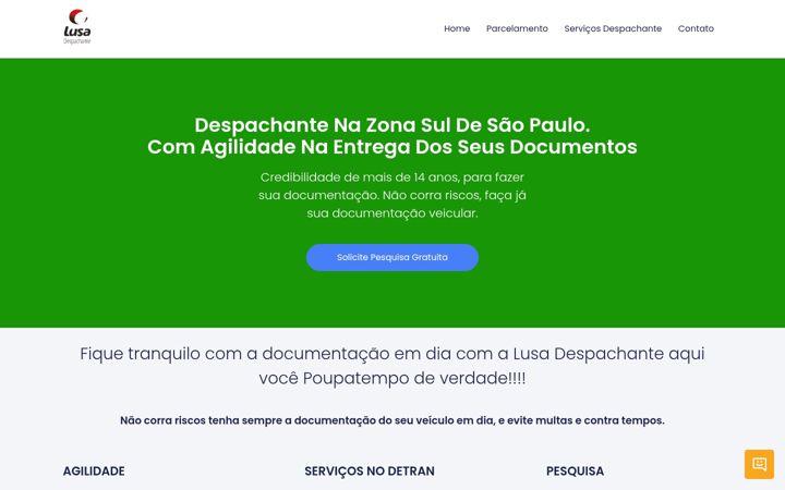 Screenshot of lusadespachante.com.br