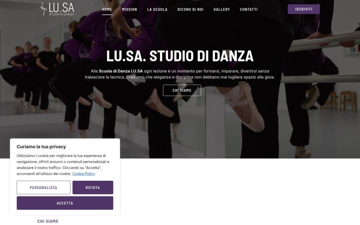 Screenshot of lusascuoladanzapalermo.it