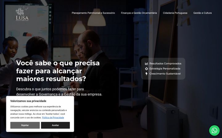 Screenshot of lusasolucoes.com.br