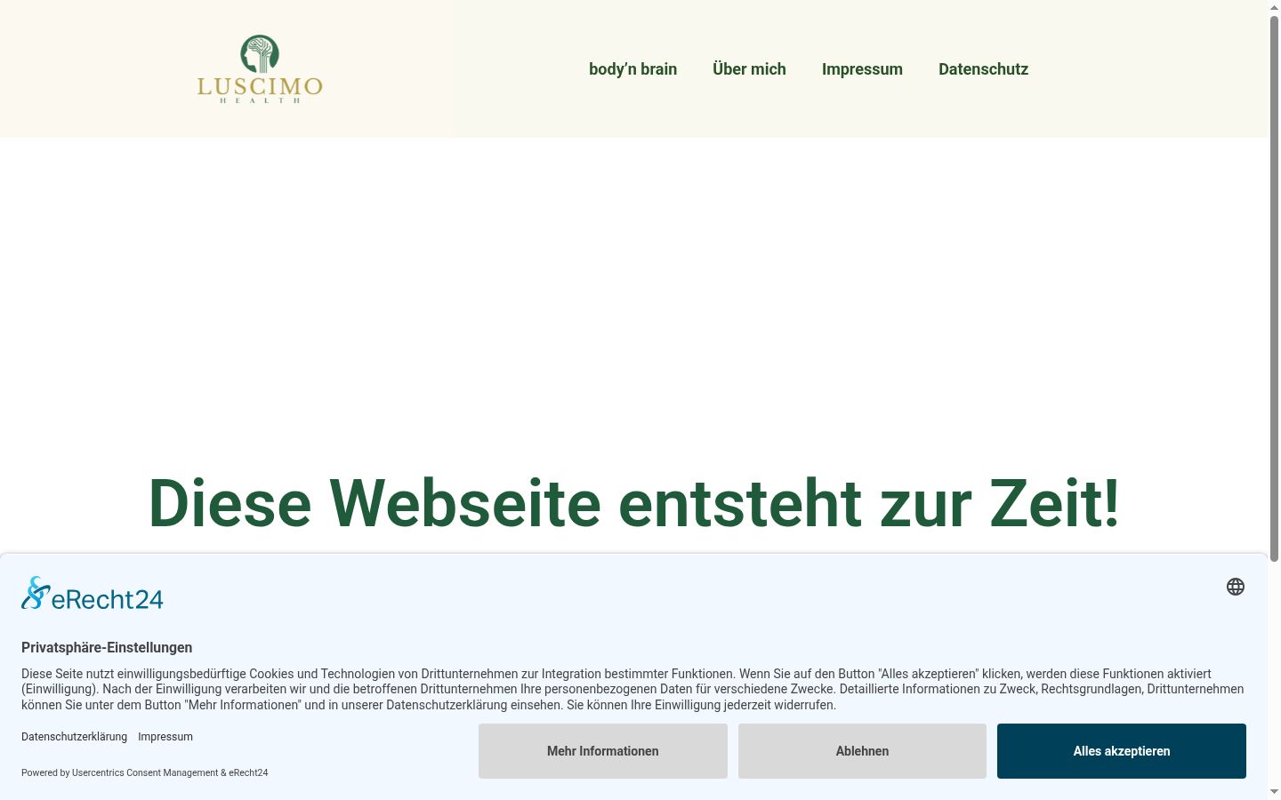 Screenshot of the consent banner shown before any interaction