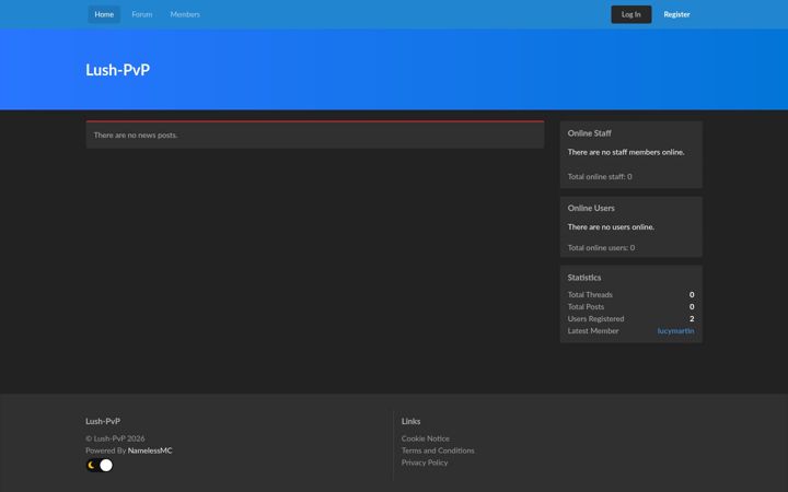 Screenshot of lush-pvp.co.uk