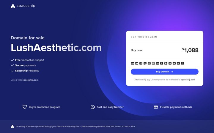 Screenshot of lushaesthetic.com