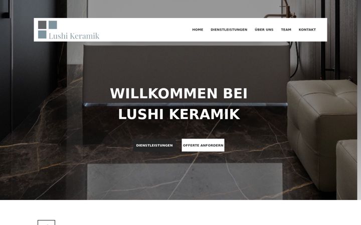 Screenshot of lushi-keramik.ch