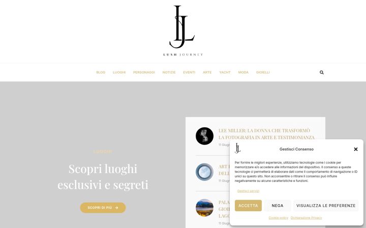 Screenshot of lushjourney.it