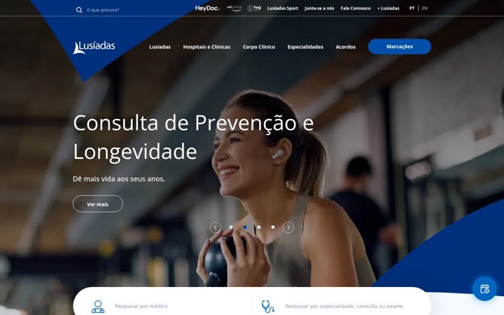 Screenshot of lusiadas.pt