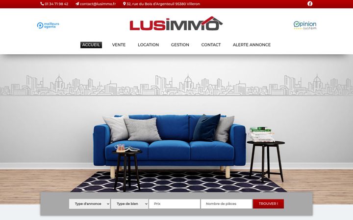 Screenshot of lusimmo.fr