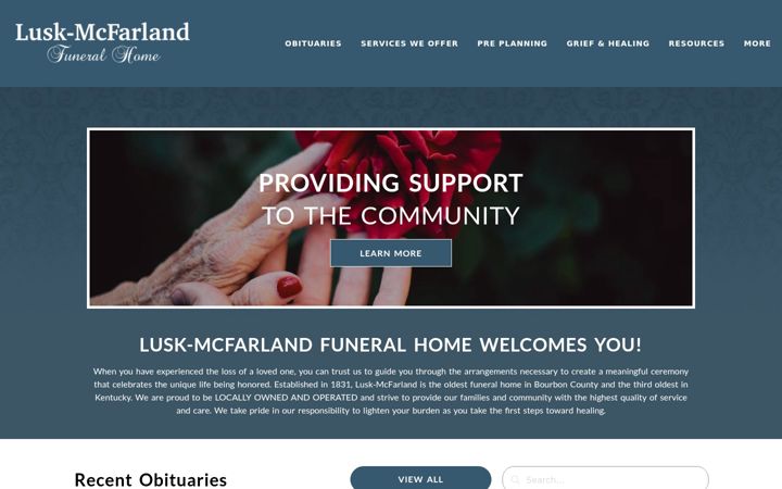 Screenshot of lusk-mcfarland.com