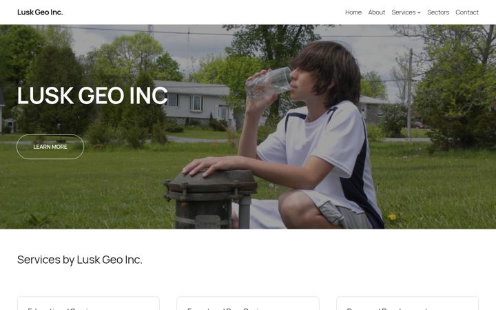 Screenshot of luskgeo.com