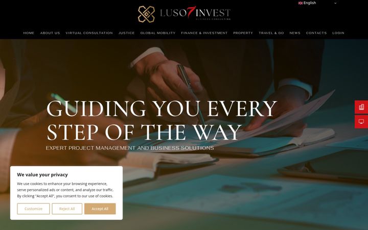 Screenshot of luso7invest.com