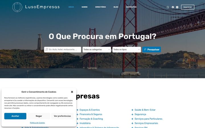 Screenshot of lusoempresas.com