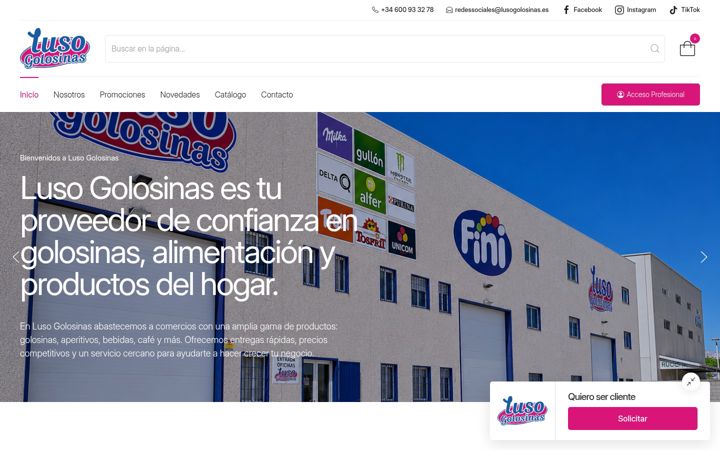 Screenshot of lusogolosinas.com