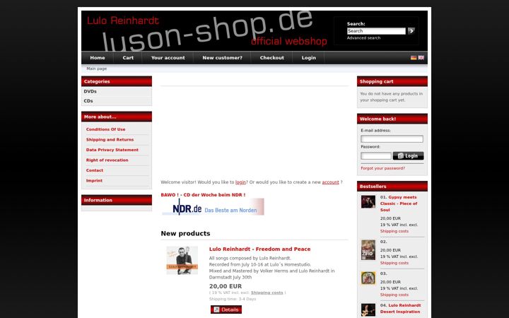 Screenshot of luson-shop.de