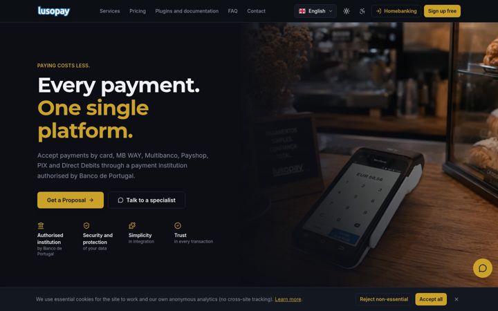 Screenshot of lusopay.com