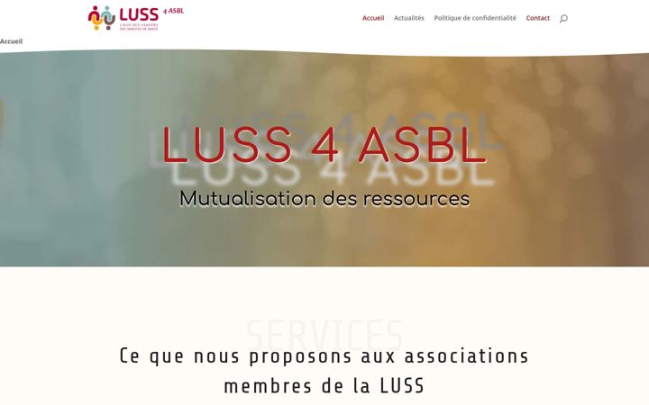 Screenshot of luss4asbl.be