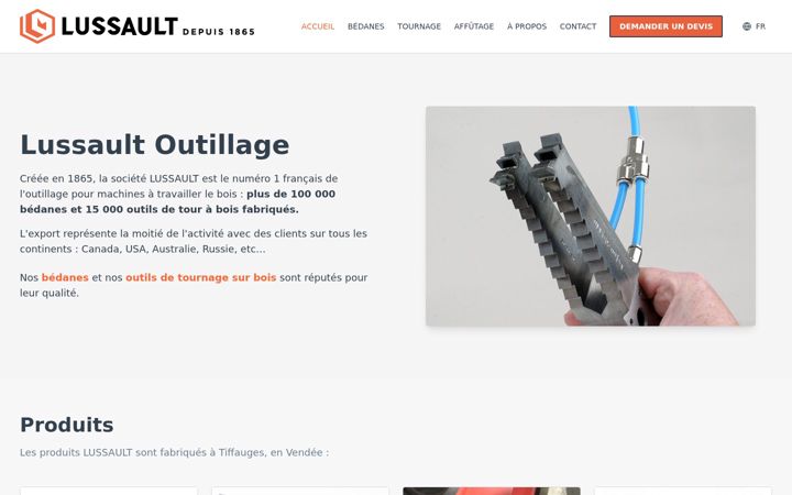 Screenshot of lussault.fr
