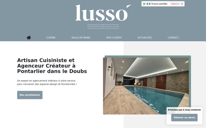 Screenshot of lusso-avis.fr