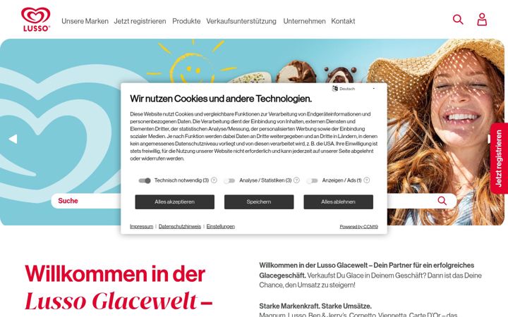 Screenshot of lusso-business.ch