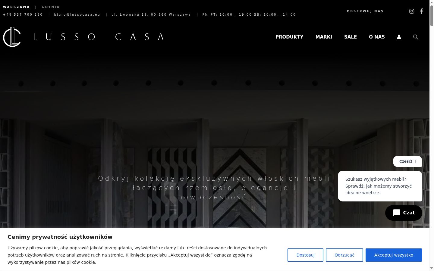 Captura de ecrã do banner de consentimento apresentado antes de qualquer interação