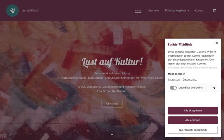 Screenshot of lust-auf-kultur.com