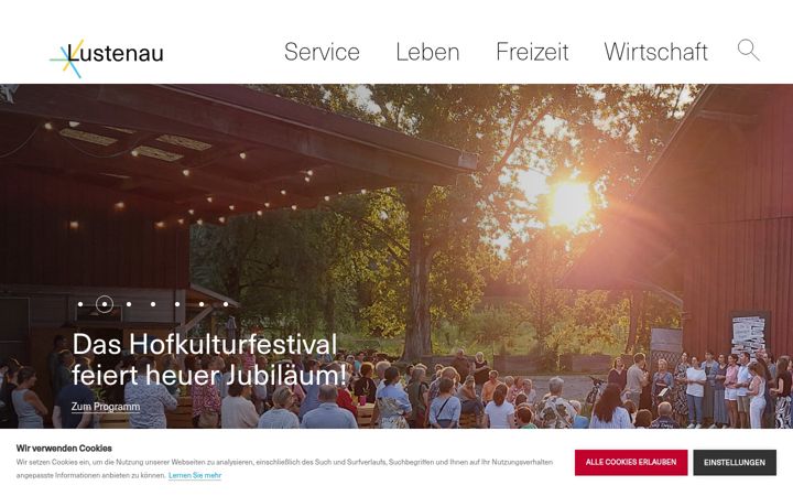 Screenshot of lustenau.at