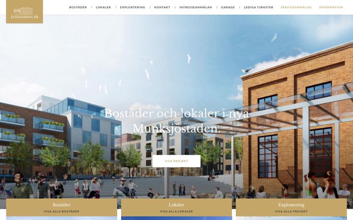 Screenshot of lustgardenpadel.se