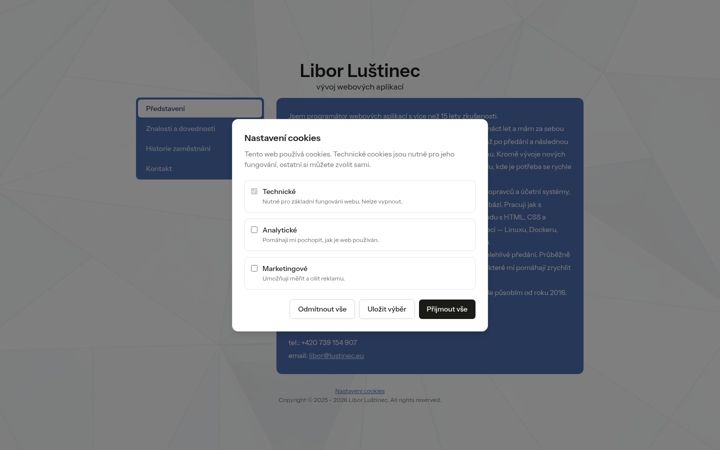 Screenshot of lustinec.eu