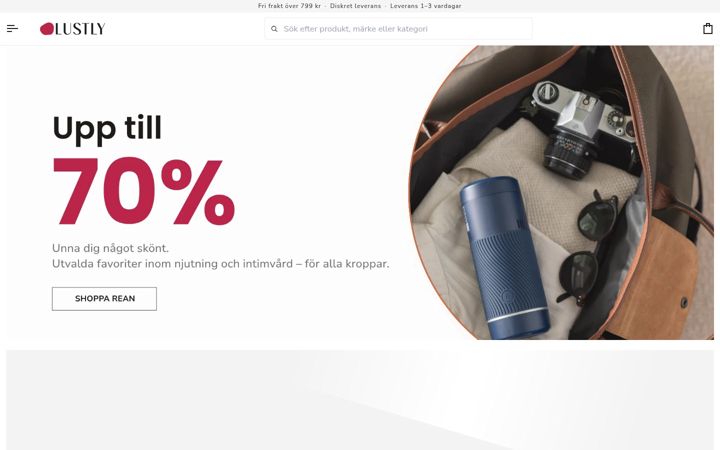 Screenshot of lustly.se
