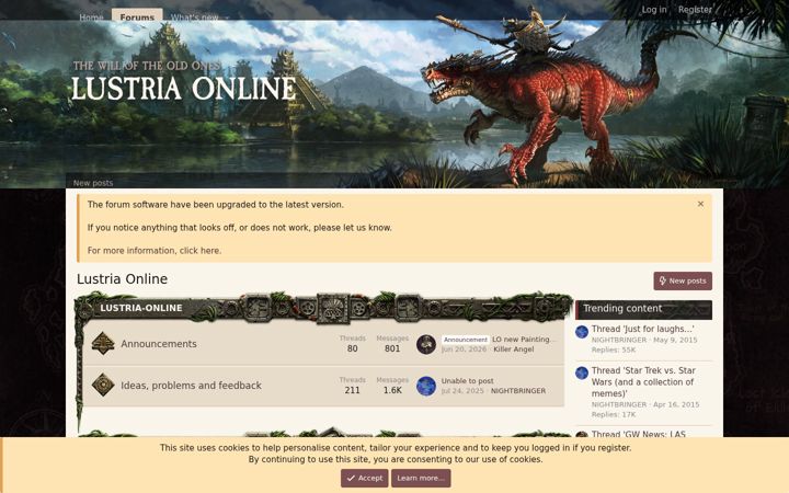 Screenshot of lustria-online.com