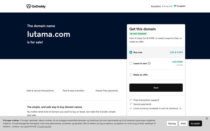 Screenshot of lutama.com