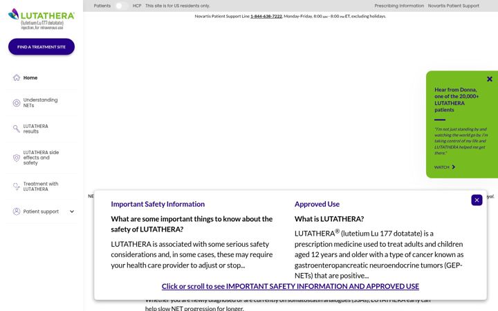 Screenshot of lutathera.com