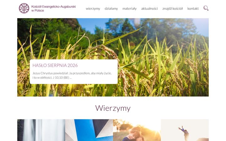 Screenshot of luteranie.pl
