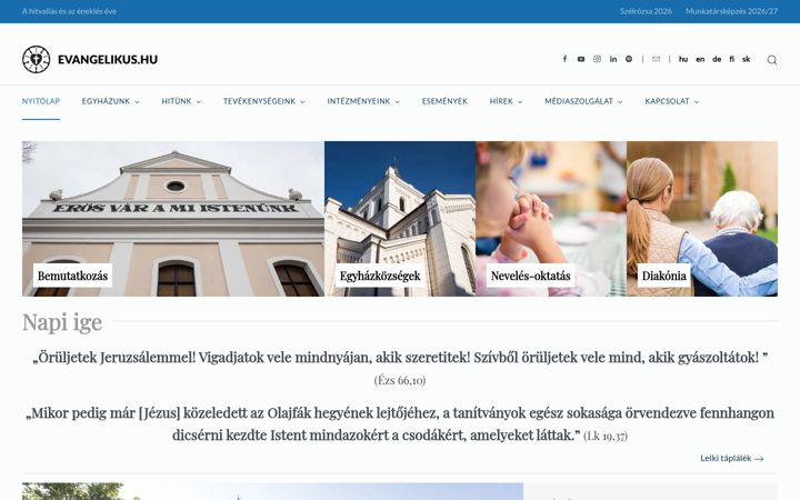 Screenshot of lutheran.hu