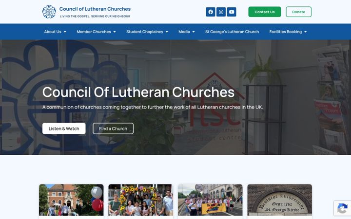Screenshot of lutheran.org.uk