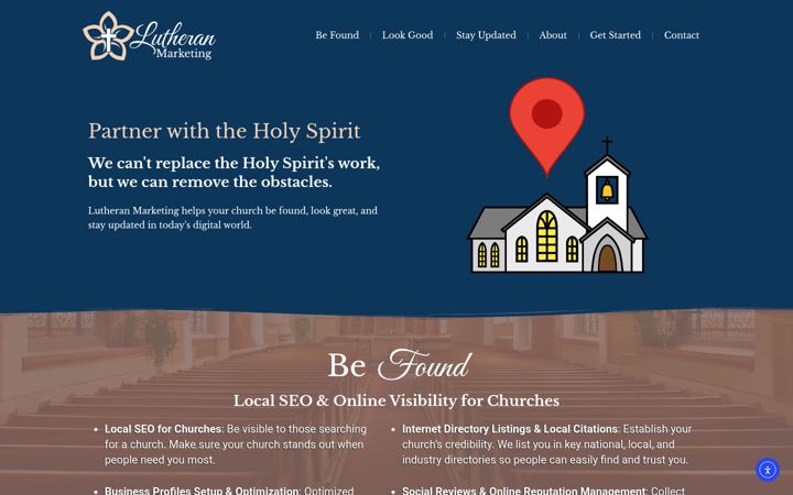 Screenshot of lutheranmarketing.com
