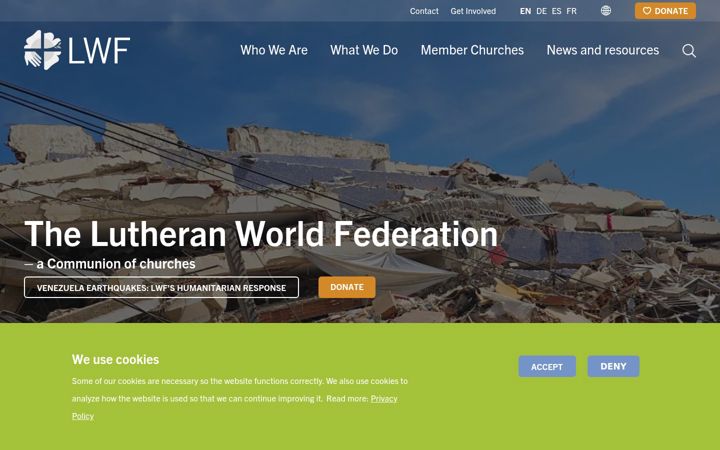 Screenshot of lutheranworld.org